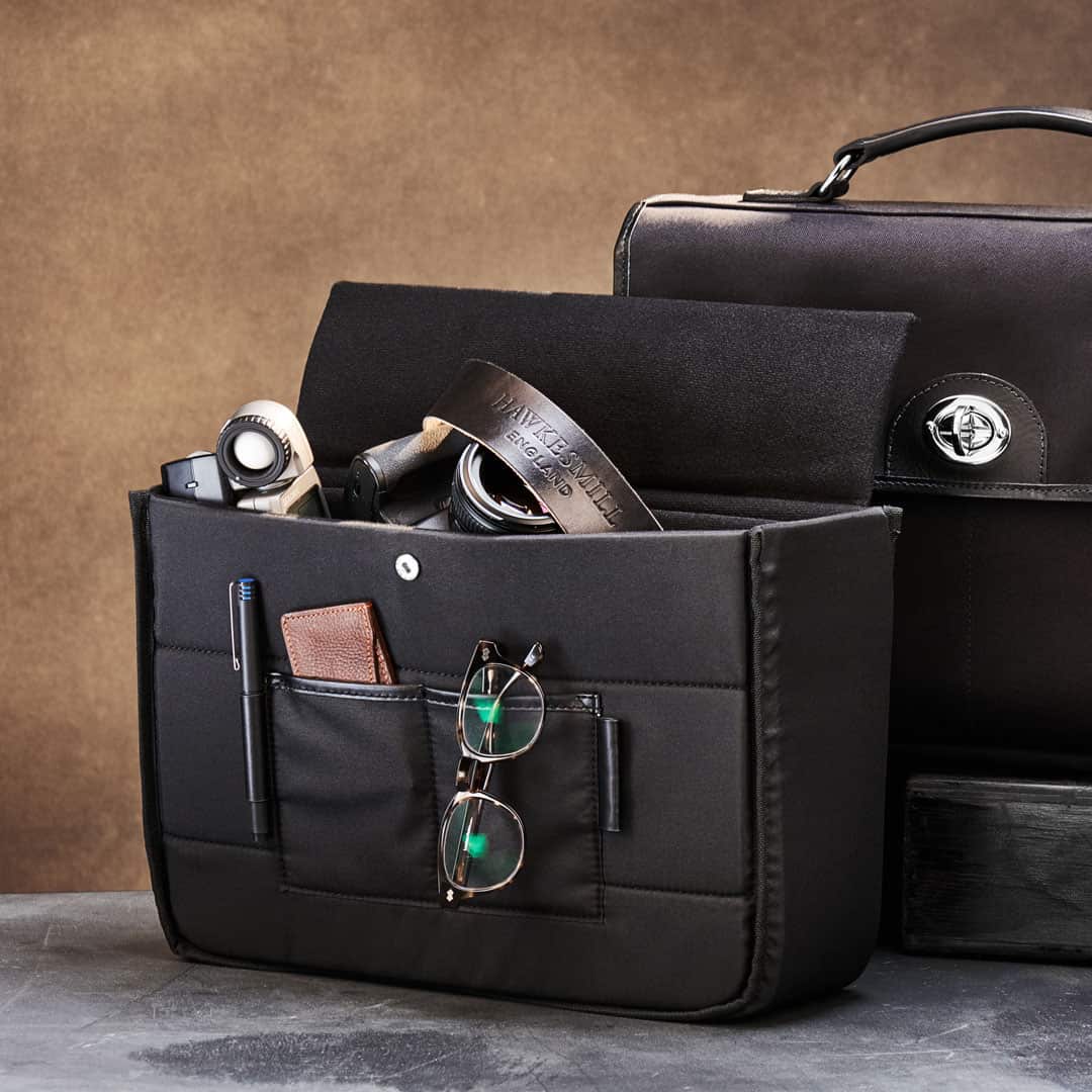 Leather Camera Bag Insert for Messenger Bags –