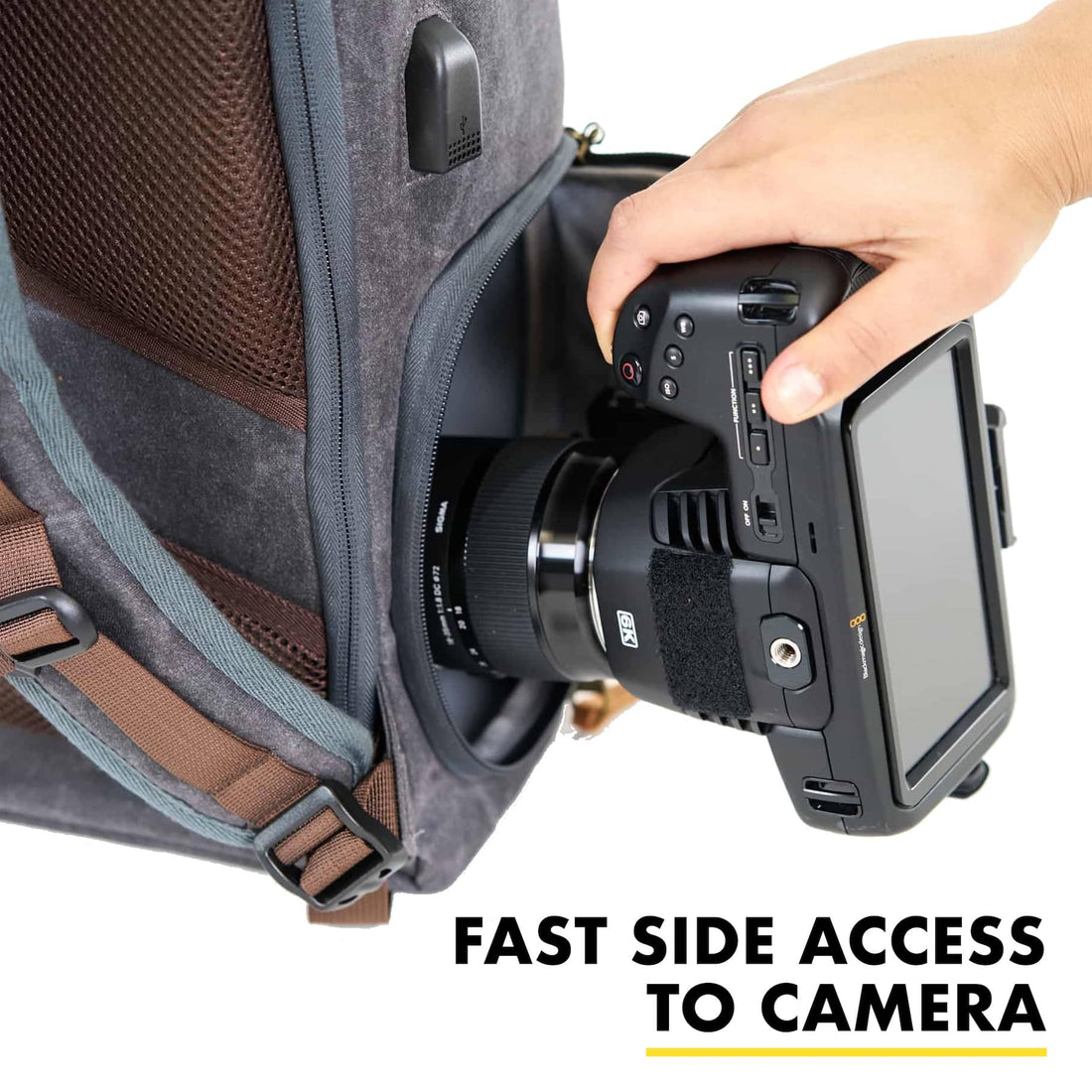Sunny 16 Camera Backpack _ Waxed Canvas Camera Bags & Backpacks – ZZJUF