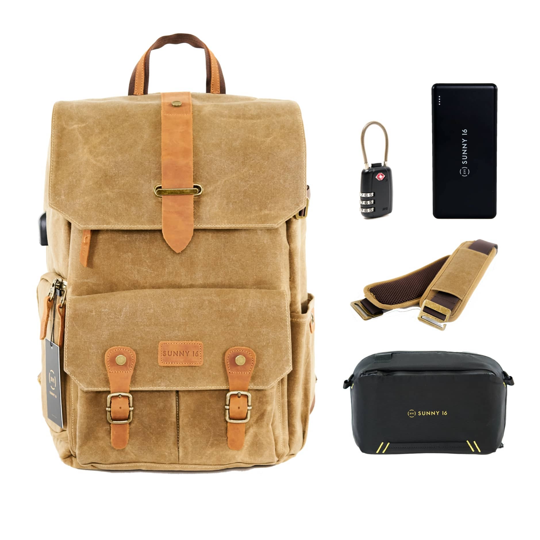 bytech biconic voyager laptop backpack Voyager Water-Resistant Camera Backpack Bundle Khaki